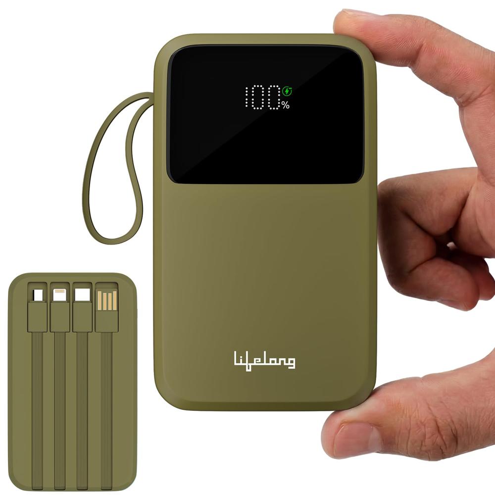 Lifelong Electronics 20000mAh 22.5W Fast Charging Power Bank | 3 Inputs (1 Built-in USB A Cable  LLPBVA22