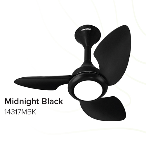 14317MBK Midnight Black Ceiling Fan