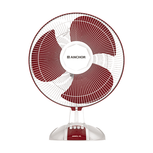 ANMOL HS Red White Table Fan