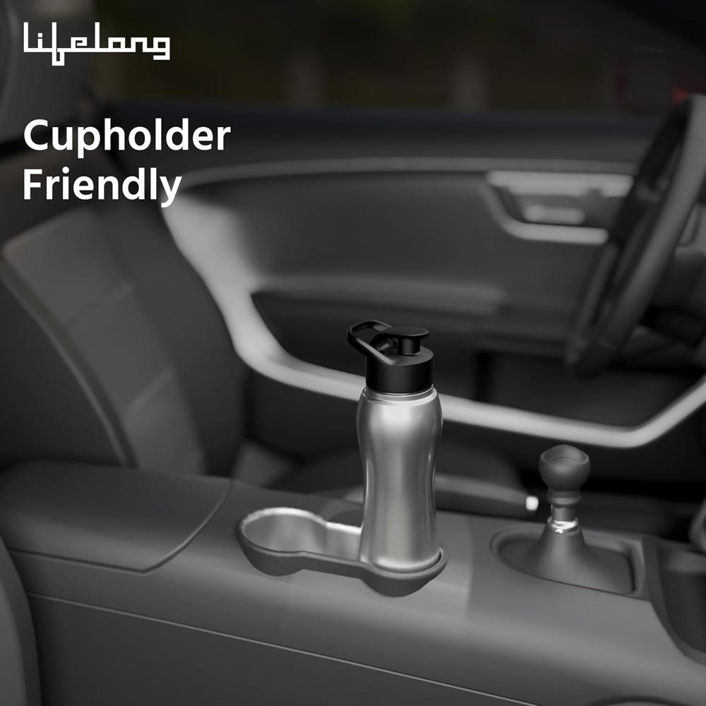 Lifelong Stainless Steel Water Bottle 900ml | Durable, Leak-Proof, Easy Grip, Rust Free, Easy-to-Clean, Odour-Free Bottle with Secure Cap for School, Travel, Gym & Work (LLBT02, Silver)  LLBT02