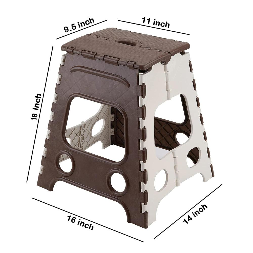 18 Inch Non-Slip Folding Stool for Kitchen, Bathroom & Garden