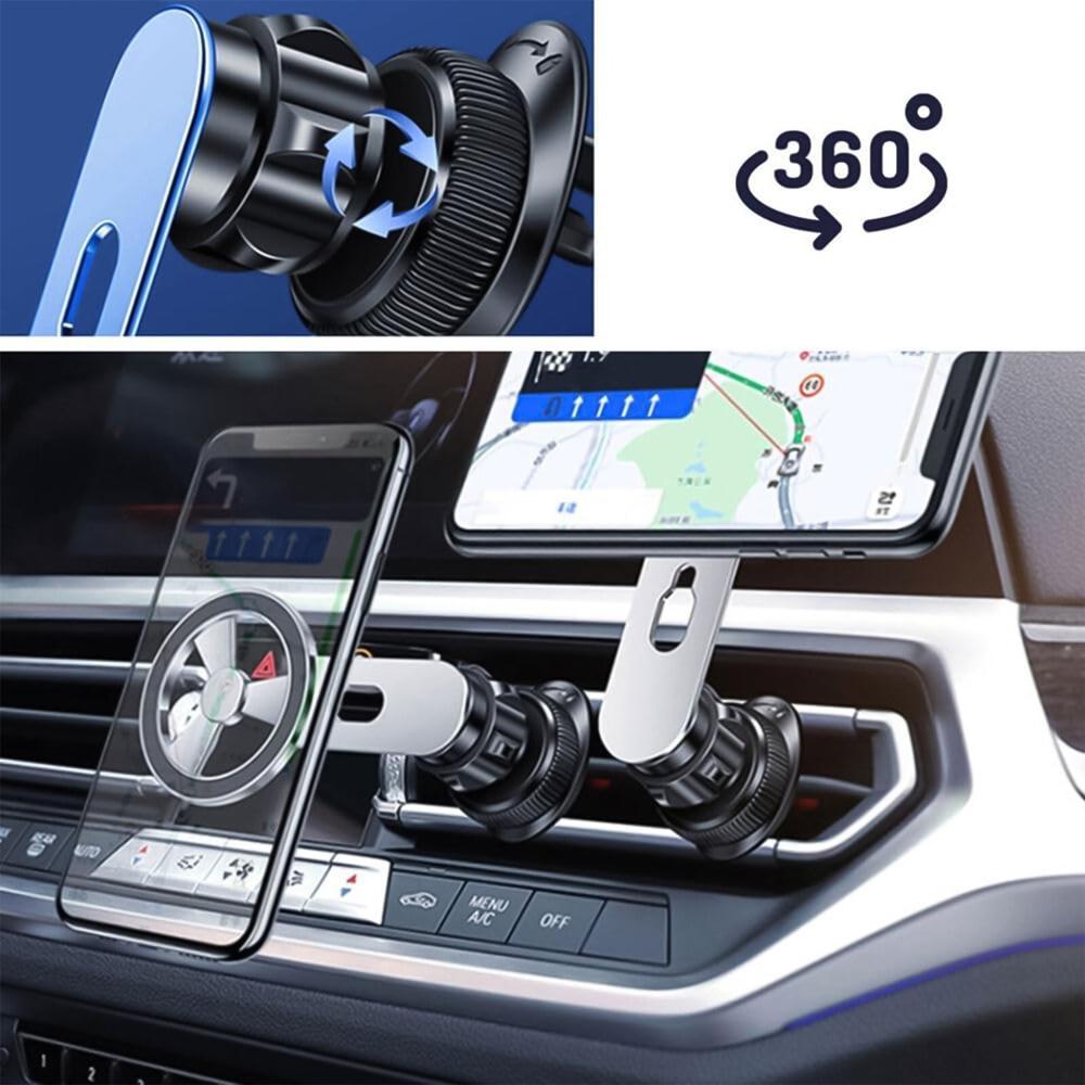360 Rotatable & Foldable Air Vent Magnetic Phone Holder (1 Pc)