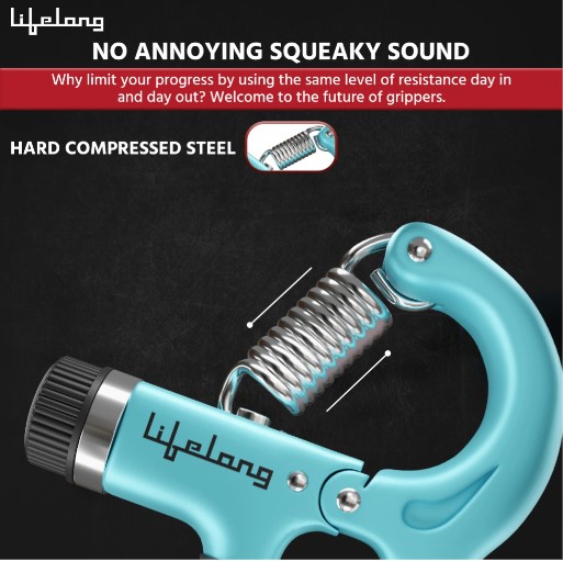 Hand Grip Strengthener with Counter for Men, Women & Kids | Hand Gripper Equipment for Gym & Home Workout | LLFAHGC01