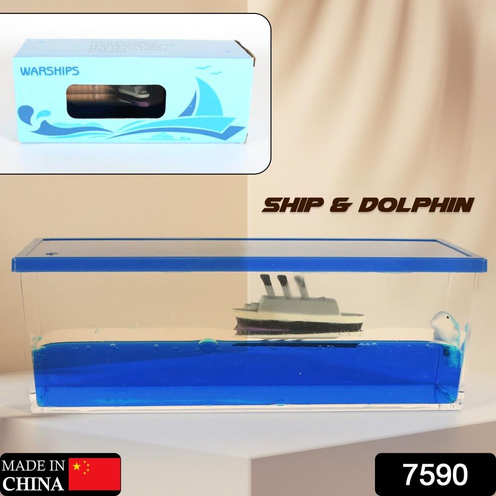 Car Interior Dashboard Decoration Floating Water Cruiser Ship Iceberg Ornament Car Interior Decoration For Birthday Gifts, Home Decor Suitable For Home Show Car Decoration, Gifts, Desk Or Paperweight - Color: Mix