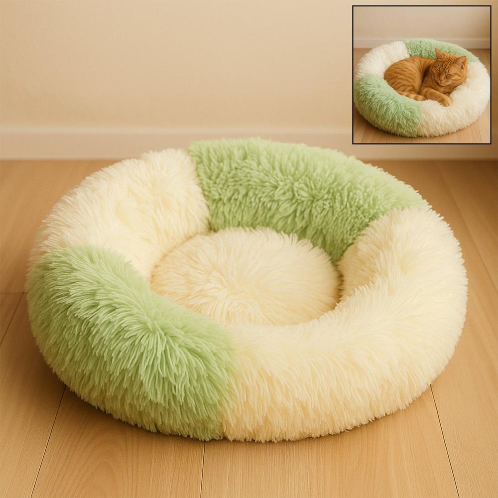 Ultra Soft Fluffy Pet Bed For Cats & Small Dogs  1 Pc - Color: Mix