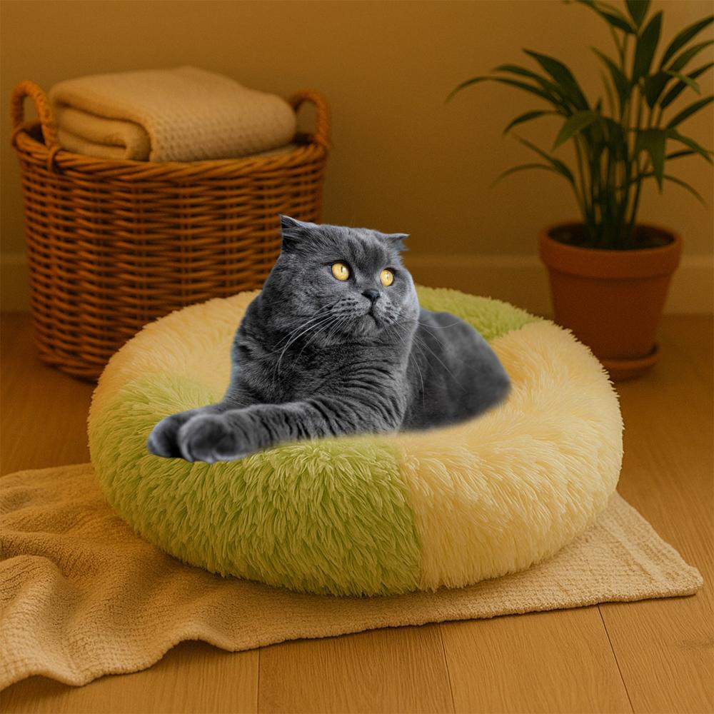 Ultra Soft Fluffy Pet Bed for Cats & Small Dogs  1 Pc