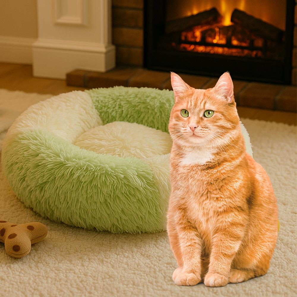 Ultra Soft Fluffy Pet Bed for Cats & Small Dogs  1 Pc