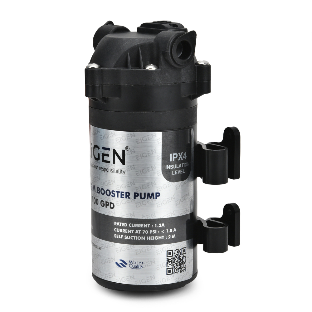 100 Gpd Diaphragm Booster Pump (Black) - Application: Domestic And Commercial Ro Water Purifiers