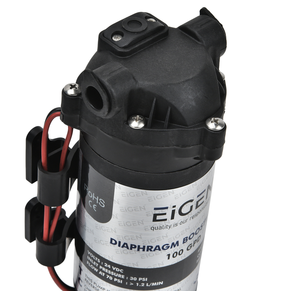 100 Gpd Diaphragm Booster Pump (Black) - Application: Domestic And Commercial Ro Water Purifiers