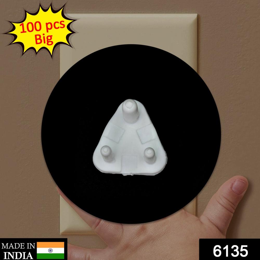 Baby Safety Big Electrical Socket Cover, Outlet Plug Protector (Pack Of 100Pc) - Color: Mix