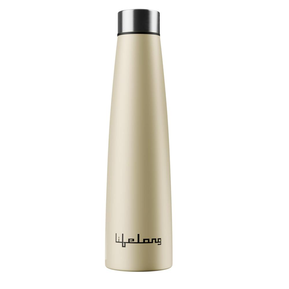 Lifelong Stainless Steel Water Bottle 900ml | Durable, Leak-proof, Easy Grip, Rust Free, Easy-to-clean, Odour-free Bottle With Secure Cap For School, Travel, Gym & Work (llbt03, Beige) - Capacity: 900 Milliliter (ml)