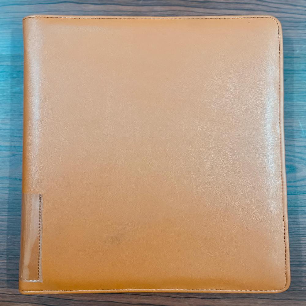 Brown Leather File Folder - Leather, 12x10 Inches, Brown | Sleek Design For Office Use, Durable Material For Professional Appearance