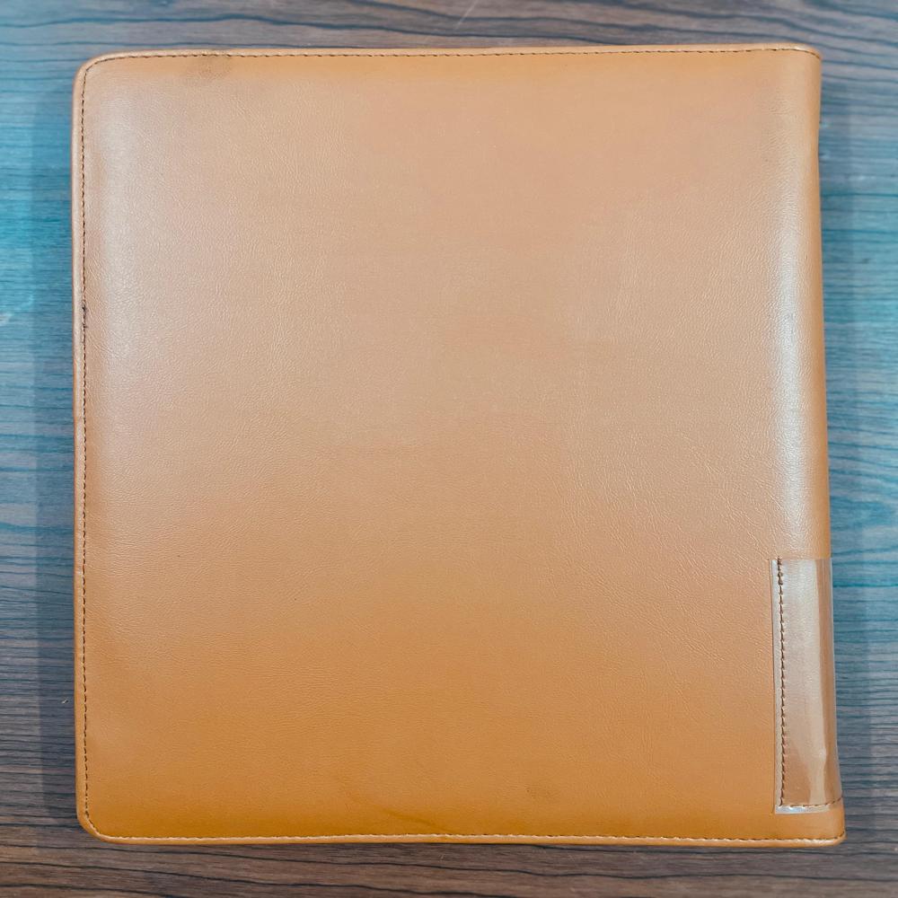 Brown Leather File Folder - Leather, 12x10 Inches, Brown | Sleek Design For Office Use, Durable Material For Professional Appearance