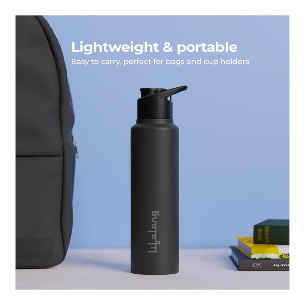 Lifelong Stainless Steel Water Bottle with Sipper | 950ml Durable, Leak-Proof, Easy Grip, Rust Free, Easy-to-Clean, Odour-Free Bottle LLWBTSP03