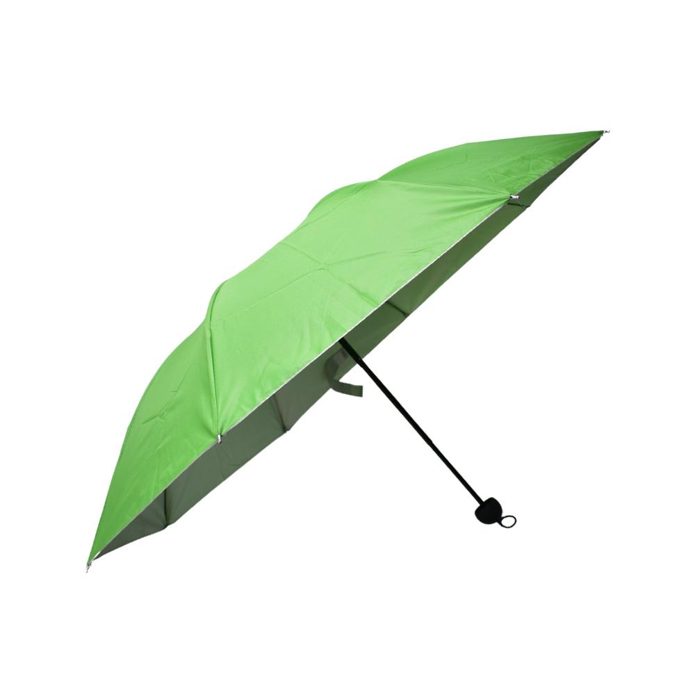 3 Fold Sun Protective Solid Foldable Outdoor Umbrella - Color: Mix