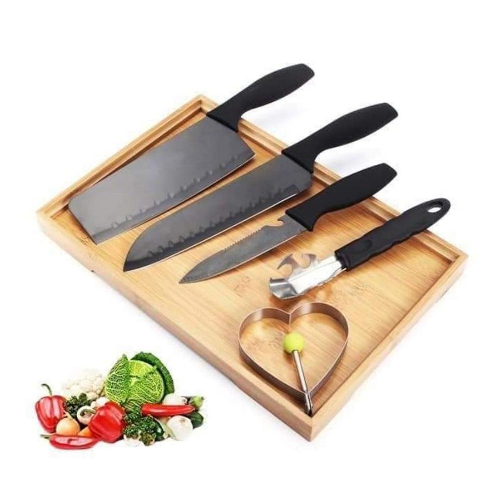 5-Piece Stainless Steel Kitchen Knife Set  Chef, Chopping, Utility, Butcher Knives