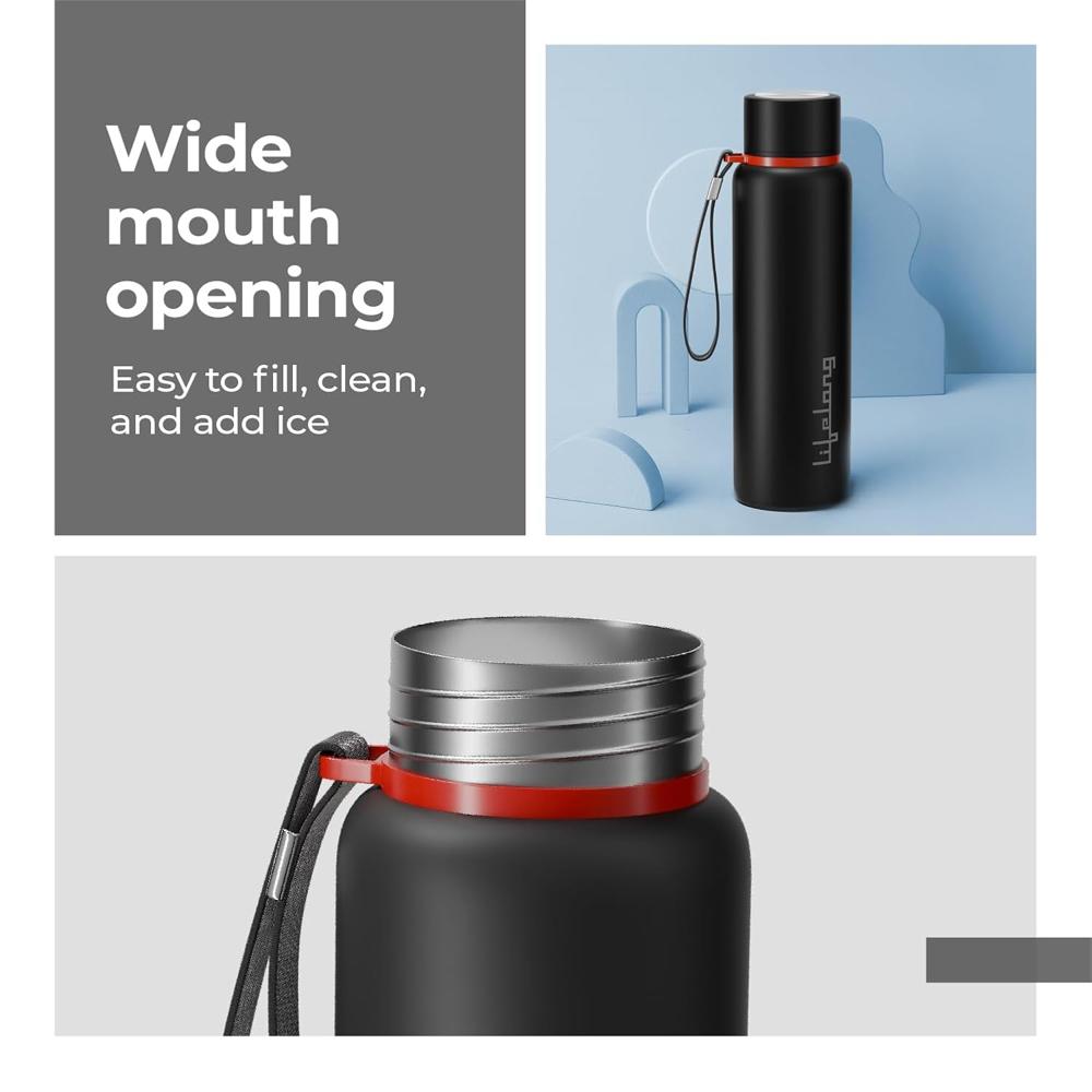 Lifelong Stainless Steel Water Bottle 950 ml | Single Wall, Anti-Bacterial, BPA Free, Odour-Free, Easy to Clean, Corrosion Resistant