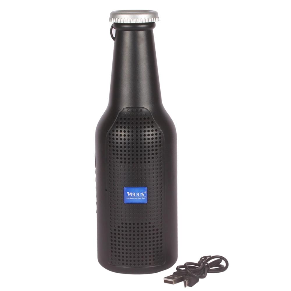 Bottle-Shaped Wireless Bluetooth Speaker with FM, USB & AUX Support