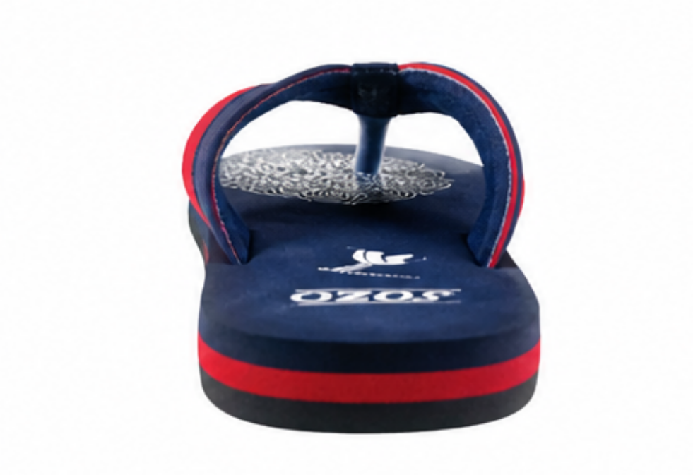 Mens Sleppers - Rubber Flip Flop | Comfortable, Stylish, Memory Foam Insoles, Arch Support, Moisture-wicking, Traction Soles For Indoor & Outdoor Use