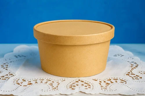 Kraft Paper Bowl With Lid