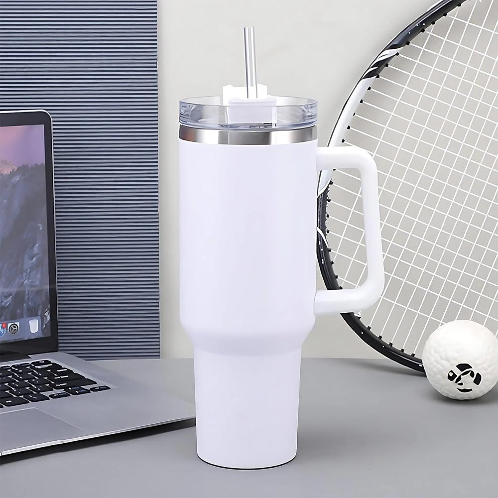 890 ML Insulated Stainless-Steel Travel Tumbler White Color (1 Pc )