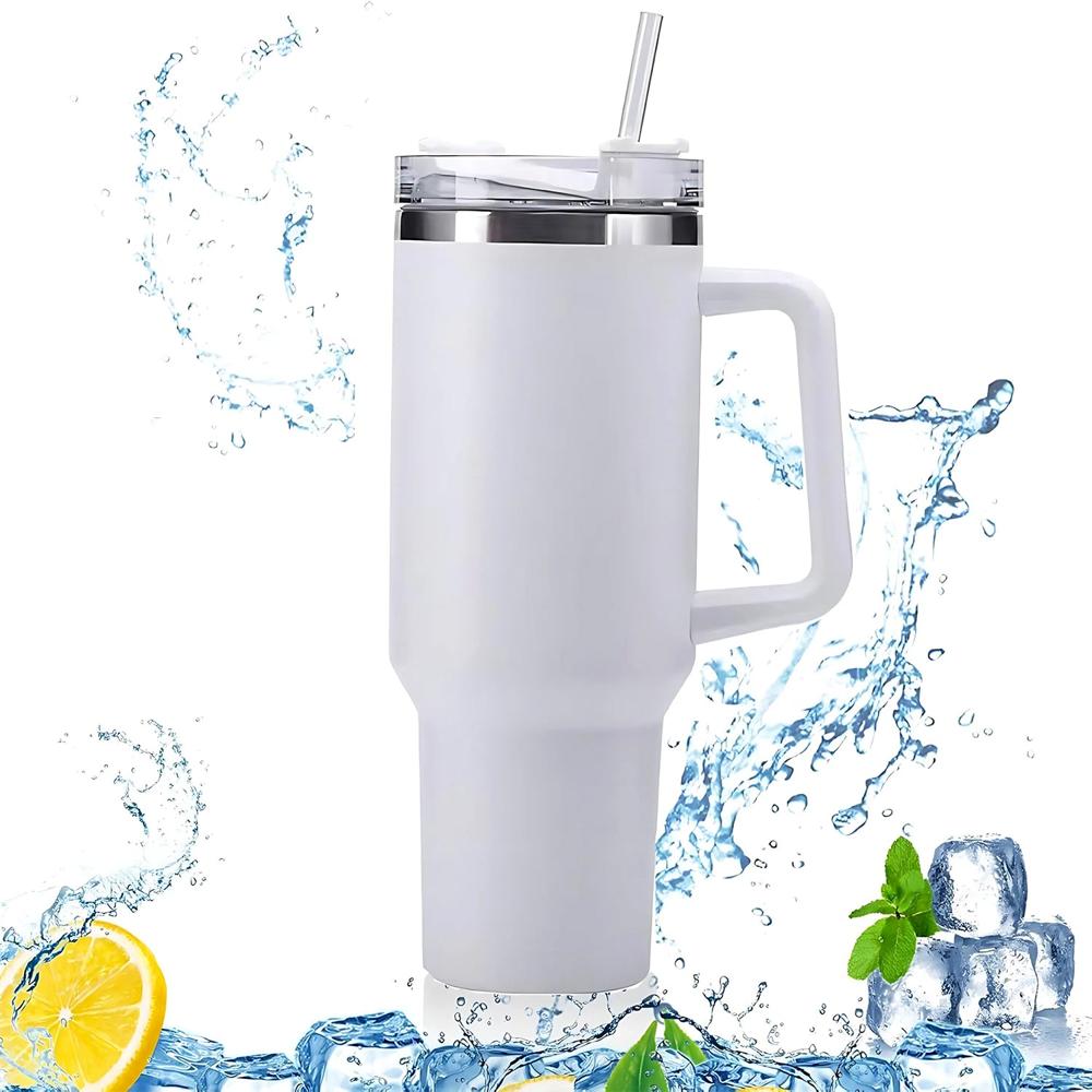 890 Ml Insulated Stainless-steel Travel Tumbler White Color (1 Pc