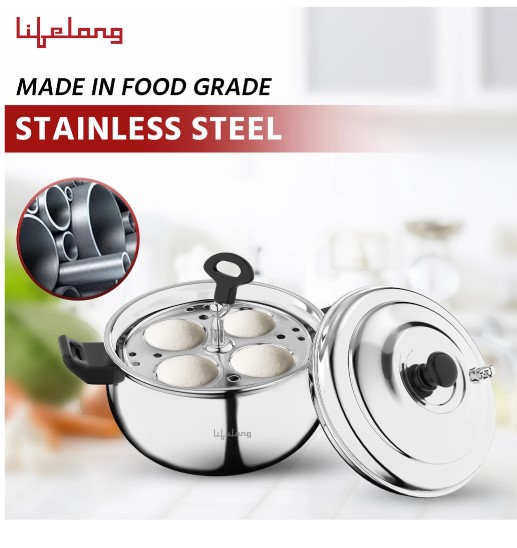 Lifelong LLIDCKR03 Idli Cooker Standard Idli Maker (3 Plates , 12 Idlis )