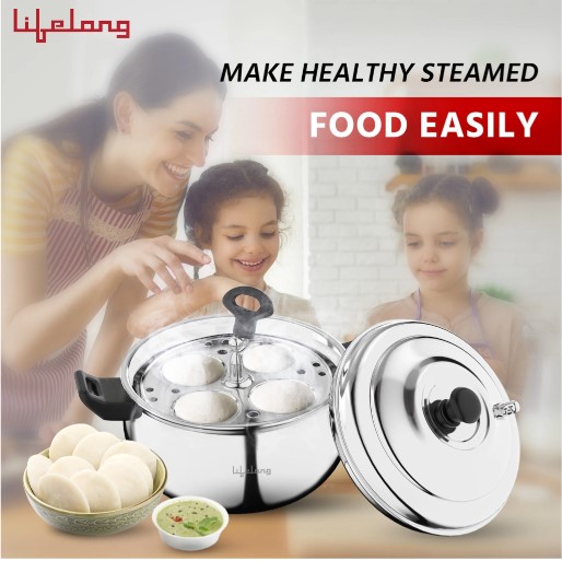 Lifelong LLIDCKR03 Idli Cooker Standard Idli Maker (3 Plates , 12 Idlis )