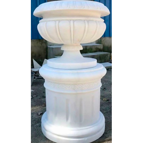 Marble Tulsi Pot