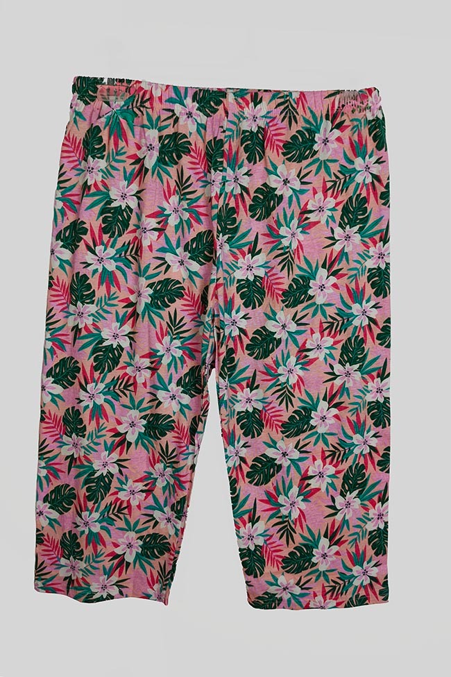 W13611 | INK LADY Ladies Printed Loungewear Capris
