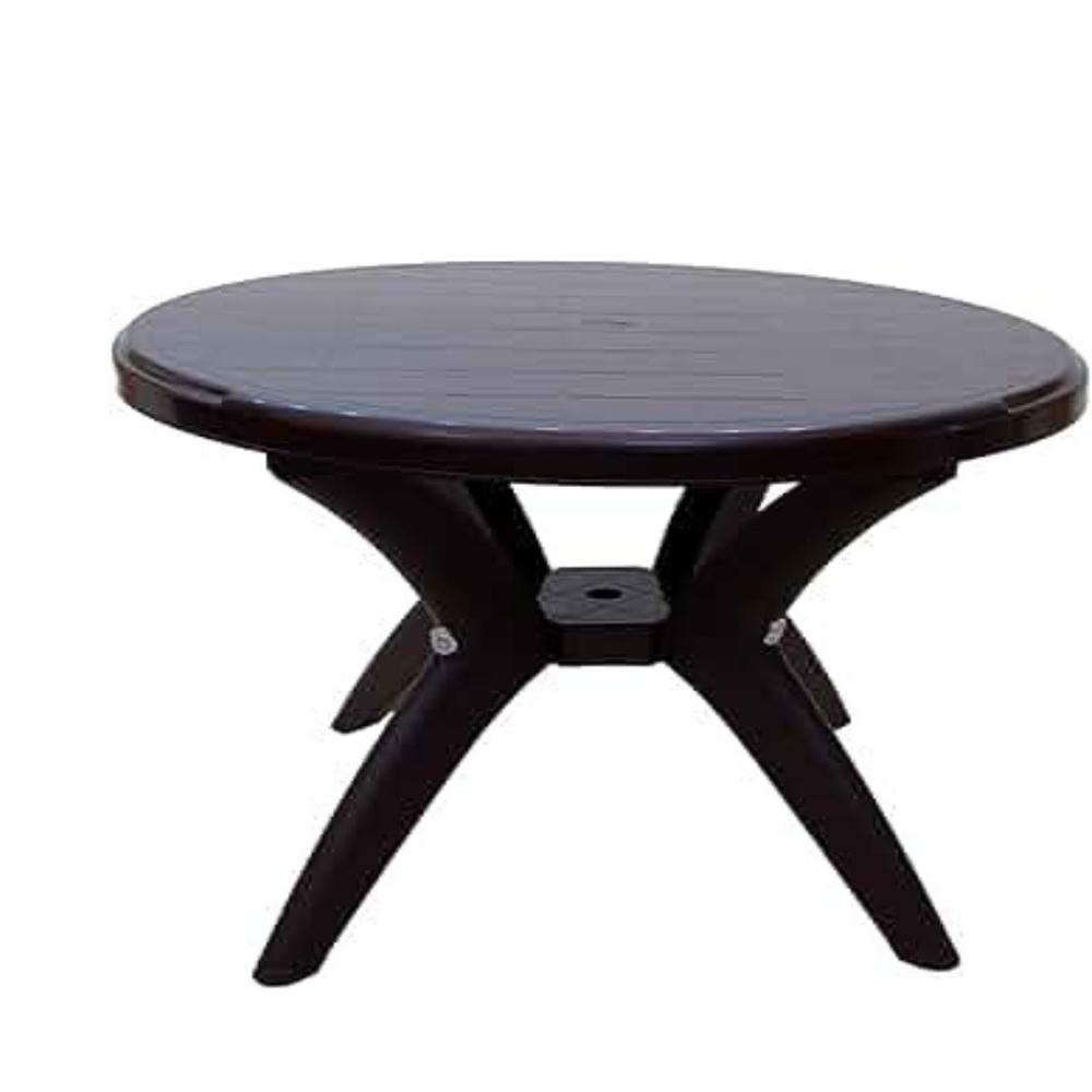 Plastic Round Table - Color: Coffee