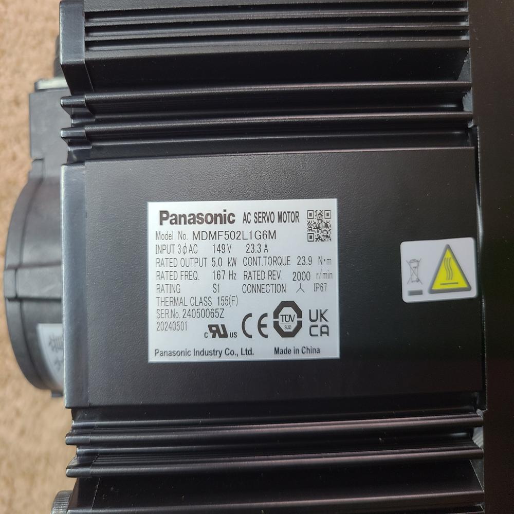 MSMF402L1H6M Panasonic A6 4000W Motor + BRK , Torque Nm - 12.7, RPM - 3000