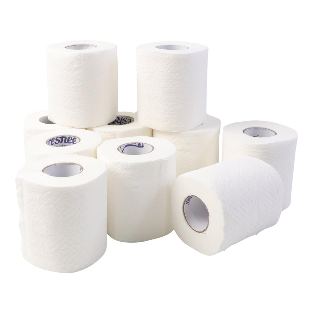 Toilet Tissue Rolls  Soft Embossed Bathroom Tissue, 220 Sheets  10 Rolls