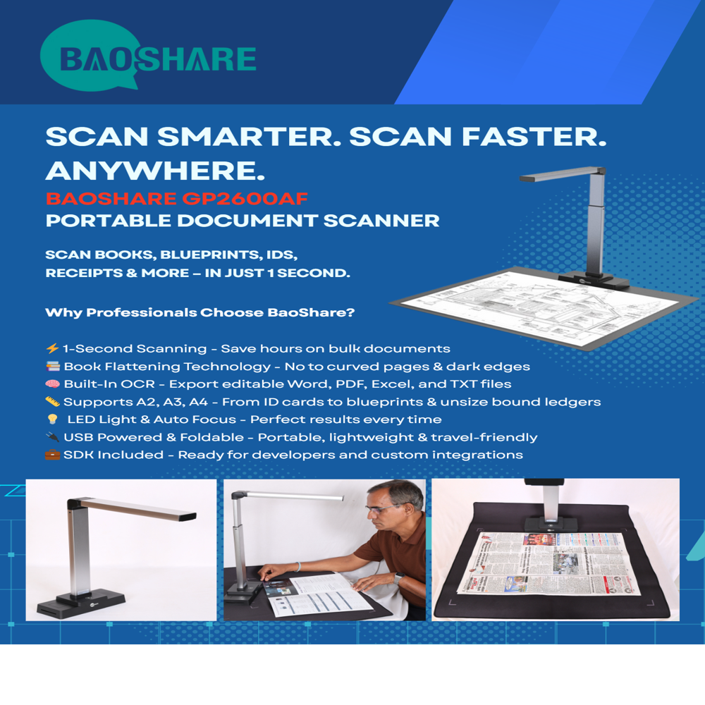 Book Scanner Gp2600af - Max Paper Size: A2
