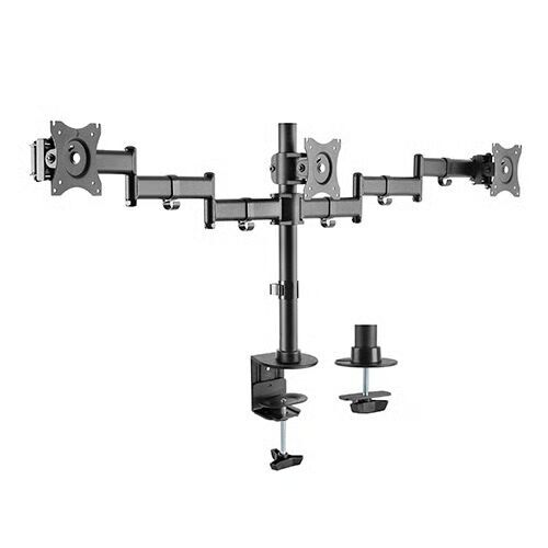 LUMI LDT07-C036  Steel LCD VESA Triple Monitor Desk Mount