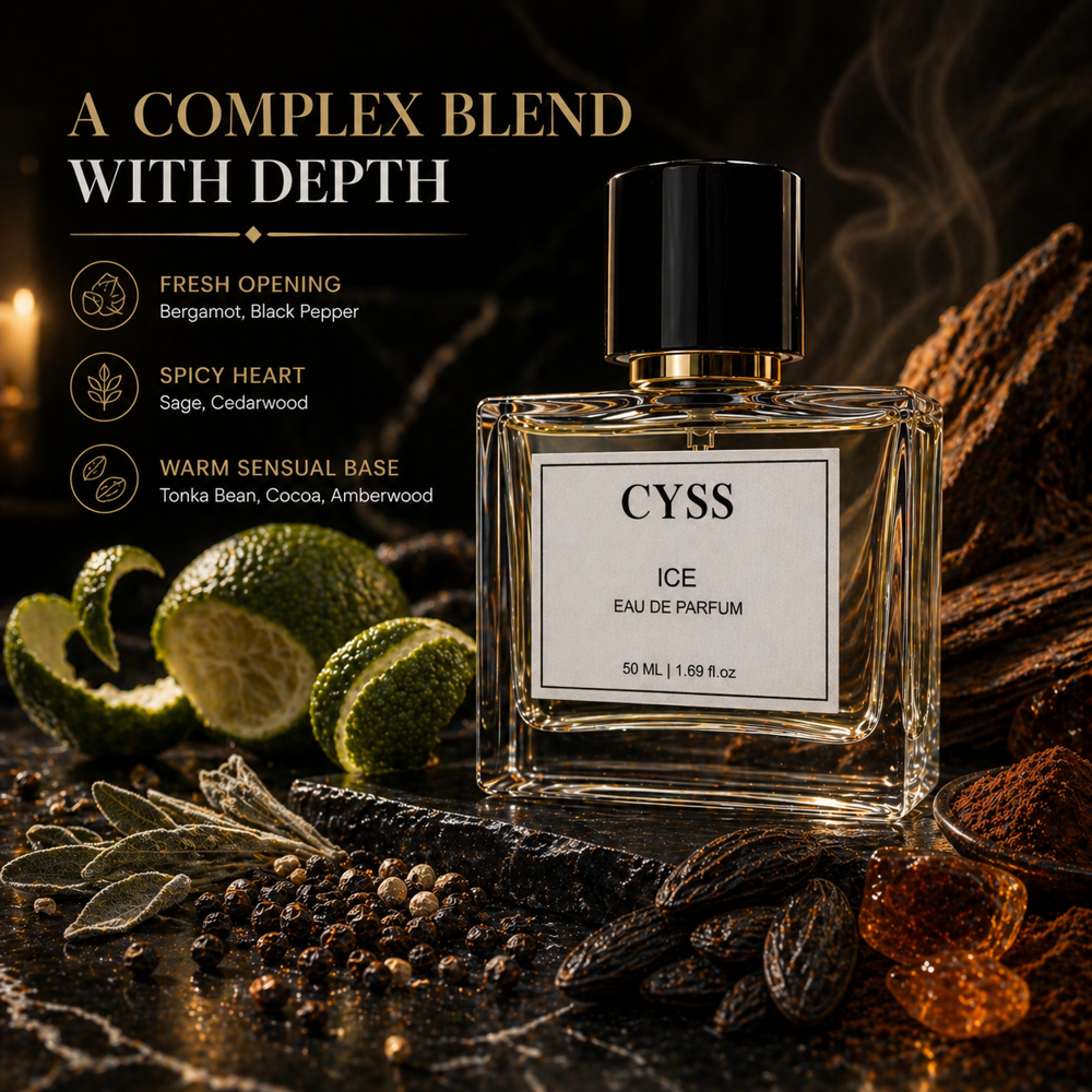 CYSS ICE Long Lasting Unisex Perfume Carolina Herrera Bad Boys INSPIRED Fragrance 50 ml