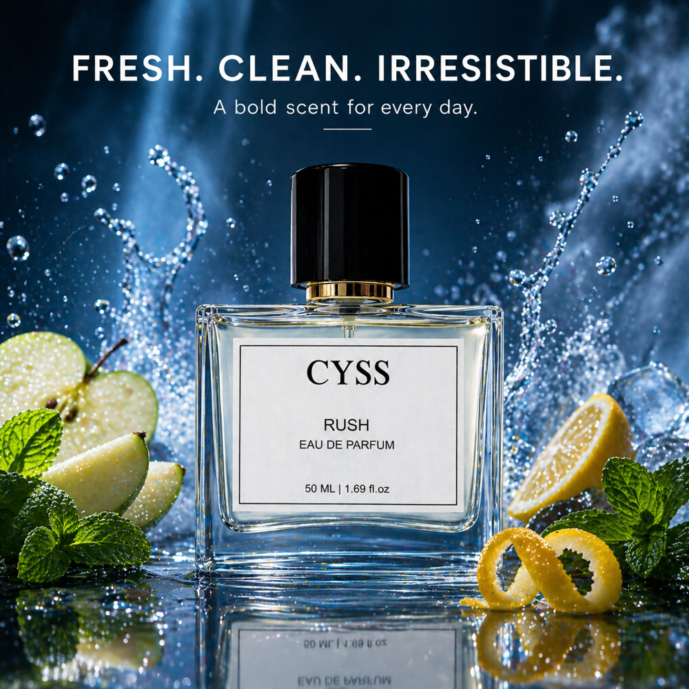 CYSS RUSH Long Lasting PARTY Perfume for Men Sweet Premium Fragrance 50 ml Eau De Parfum