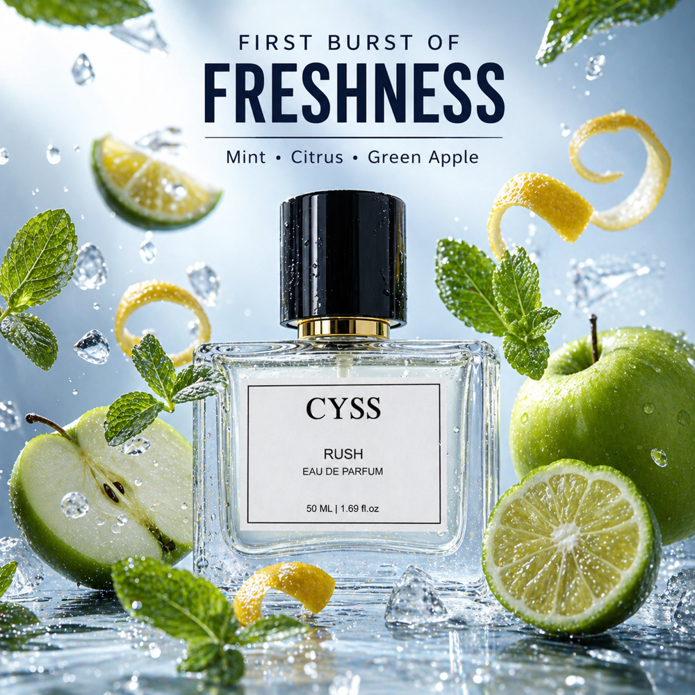 CYSS RUSH Long Lasting PARTY Perfume for Men Sweet Premium Fragrance 50 ml Eau De Parfum