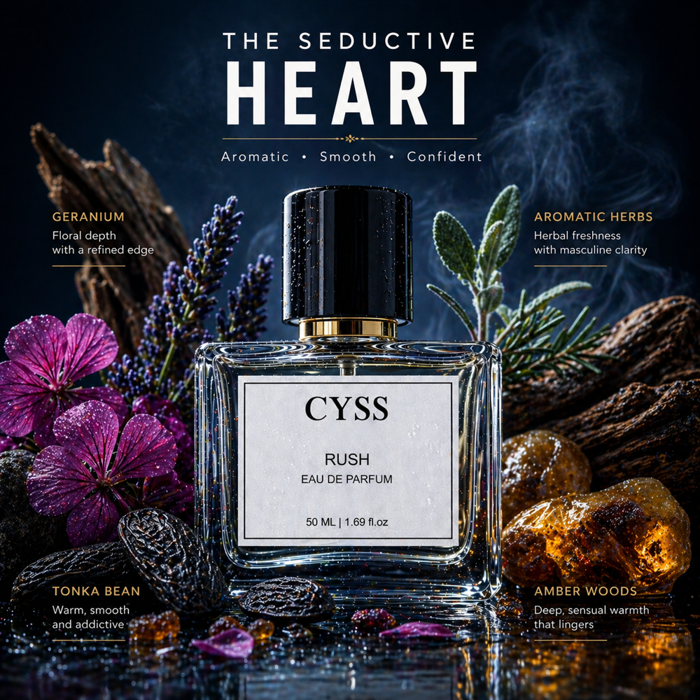 CYSS RUSH Long Lasting PARTY Perfume for Men Sweet Premium Fragrance 50 ml Eau De Parfum