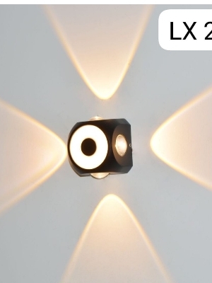 6w led 4way outdoor light bk ww
