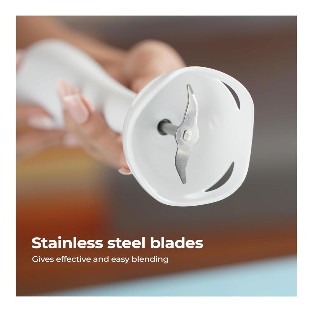Lifelong 300W Electric Hand Blender for Kitchen | Dual Speed Control | Detachable Stainless Steel Blade   Llhb05