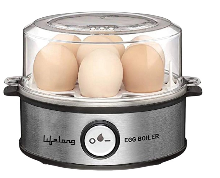 Lifelong Lleb05 Egg Boiler Egg Cooker (silver, Black, 7 Eggs - Color: Steel