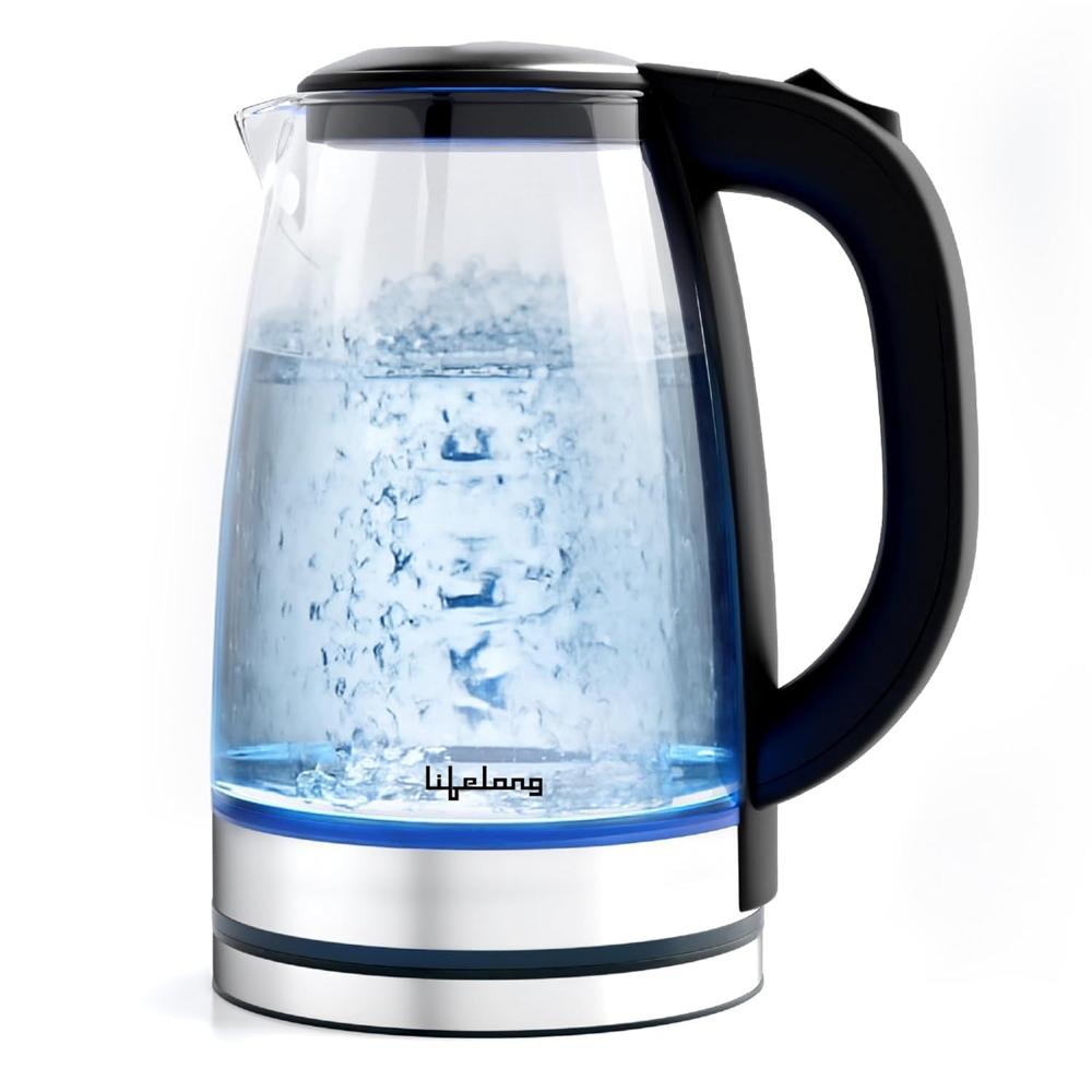 Lifelong Glass Electric Kettle 1.8l | 1350w Kettle With One Key Operation &cool Touch Handle - Capacity: 1.8 Milliliter (ml)