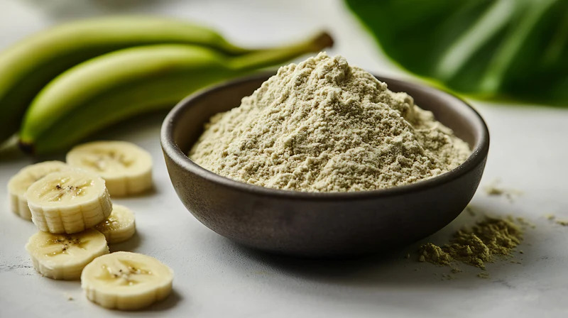 Fresh Raw Green Banana Powder