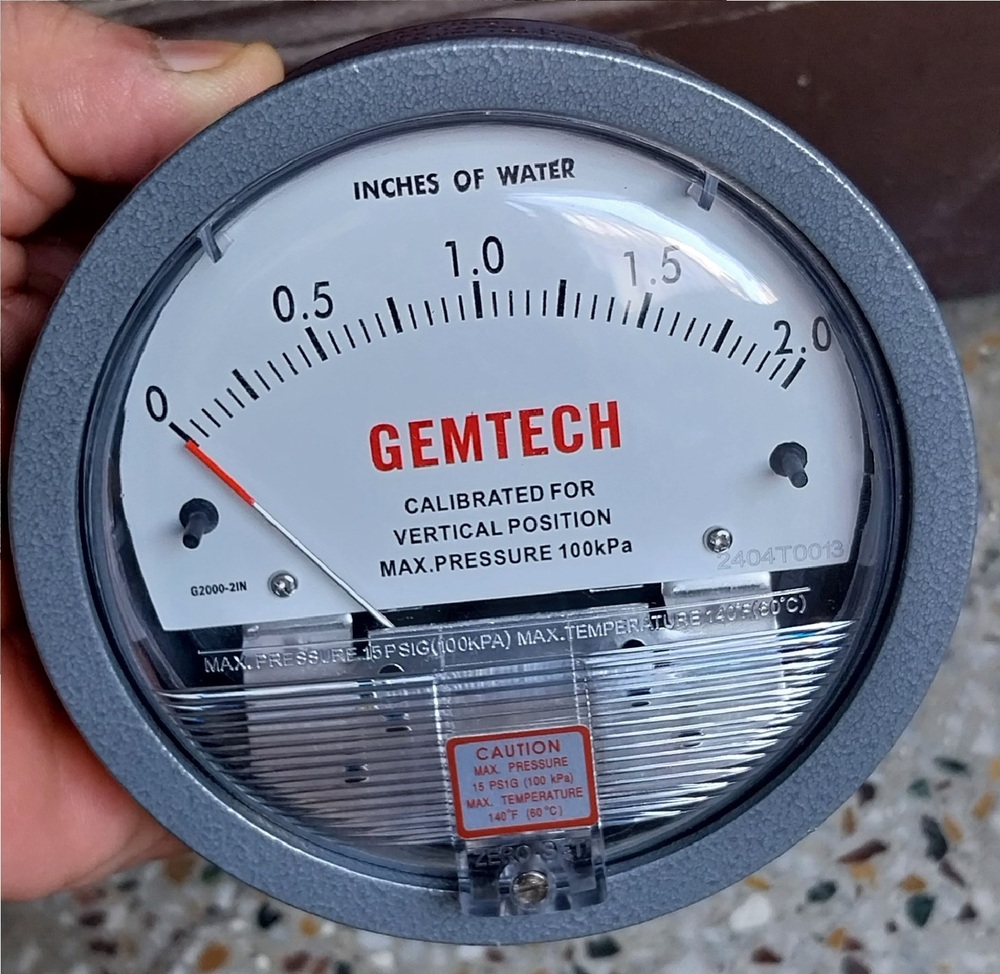GEMTECH DIFFERENTIAL PRESSURE GAUGE>CLEAN ROOM KI SHAAN