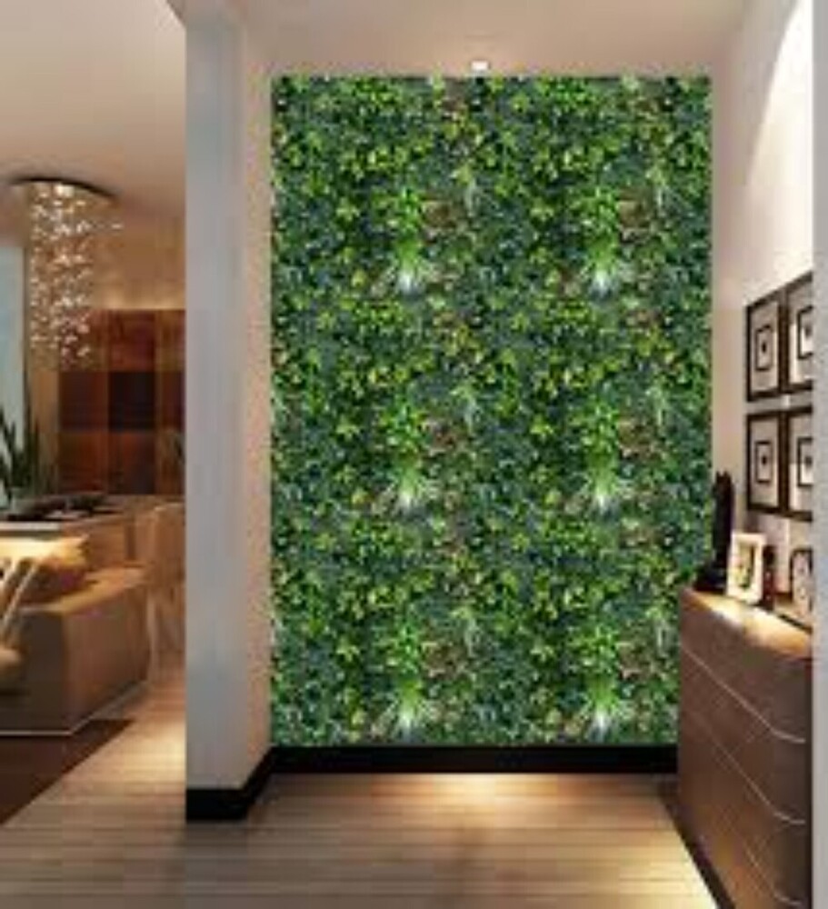 Unique Artificial Wall Grass - Color: Green