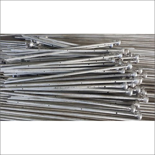 Funnel Earthing Pipe - Copper Bonded Rod, 38mm Diameter X 2m Length, Silver Color, 110 Micron Copper Coating, 25 Ka Capacity, Maintenance Free System