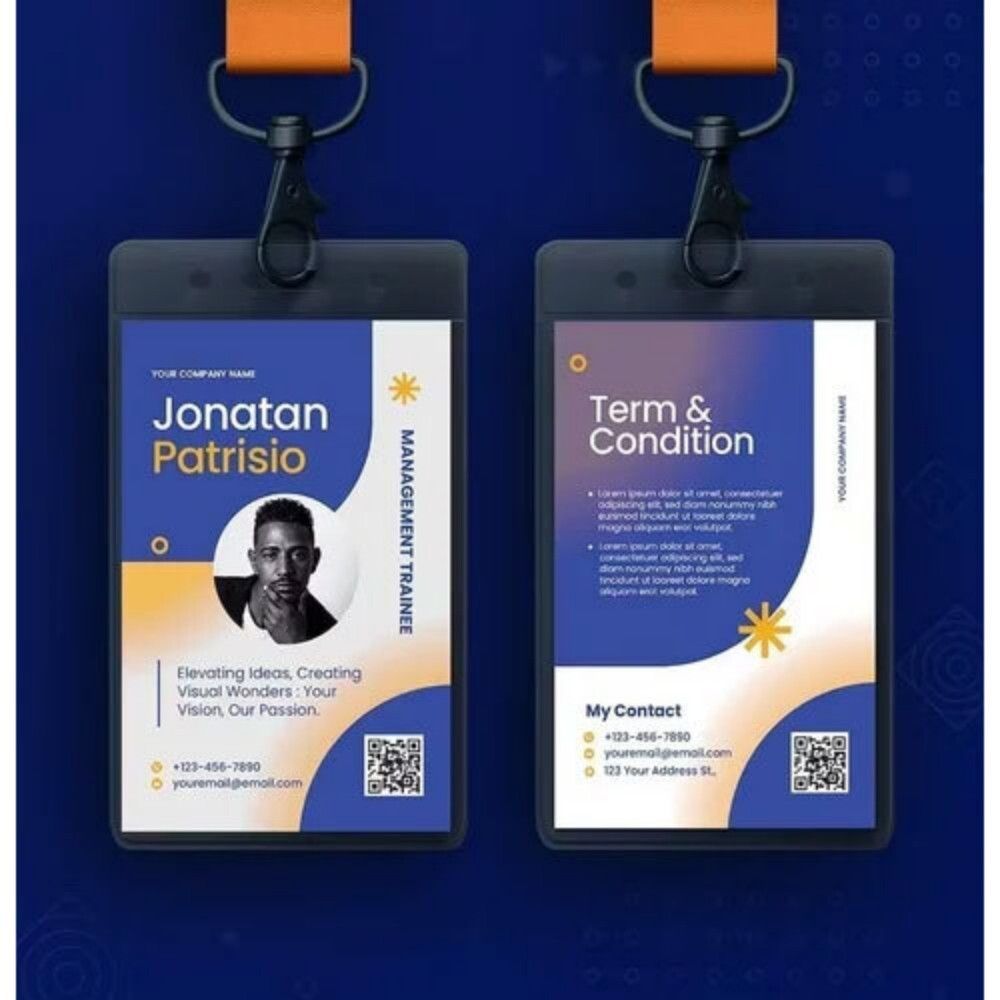 Id Card Printing Services - Pvc, Cr80 | Dye-sublimation Printing, Polyester Lanyard 90cm, Ideal For Employee Ids, Student Ids, Access Control, Event Badges, Bulk Packaging