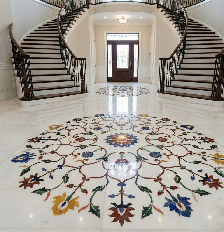 Inlay work flooring