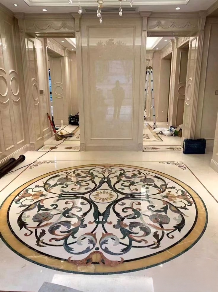 Marble Italian design out lay flooring 